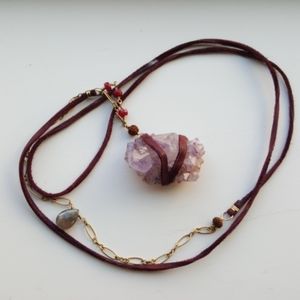 Handmade quartz necklace